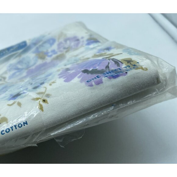 Stevens Utica Mohawk Twin Flat Sheet Queen Marie Pattern Floral Cotton USA Made - Picture 11 of 16